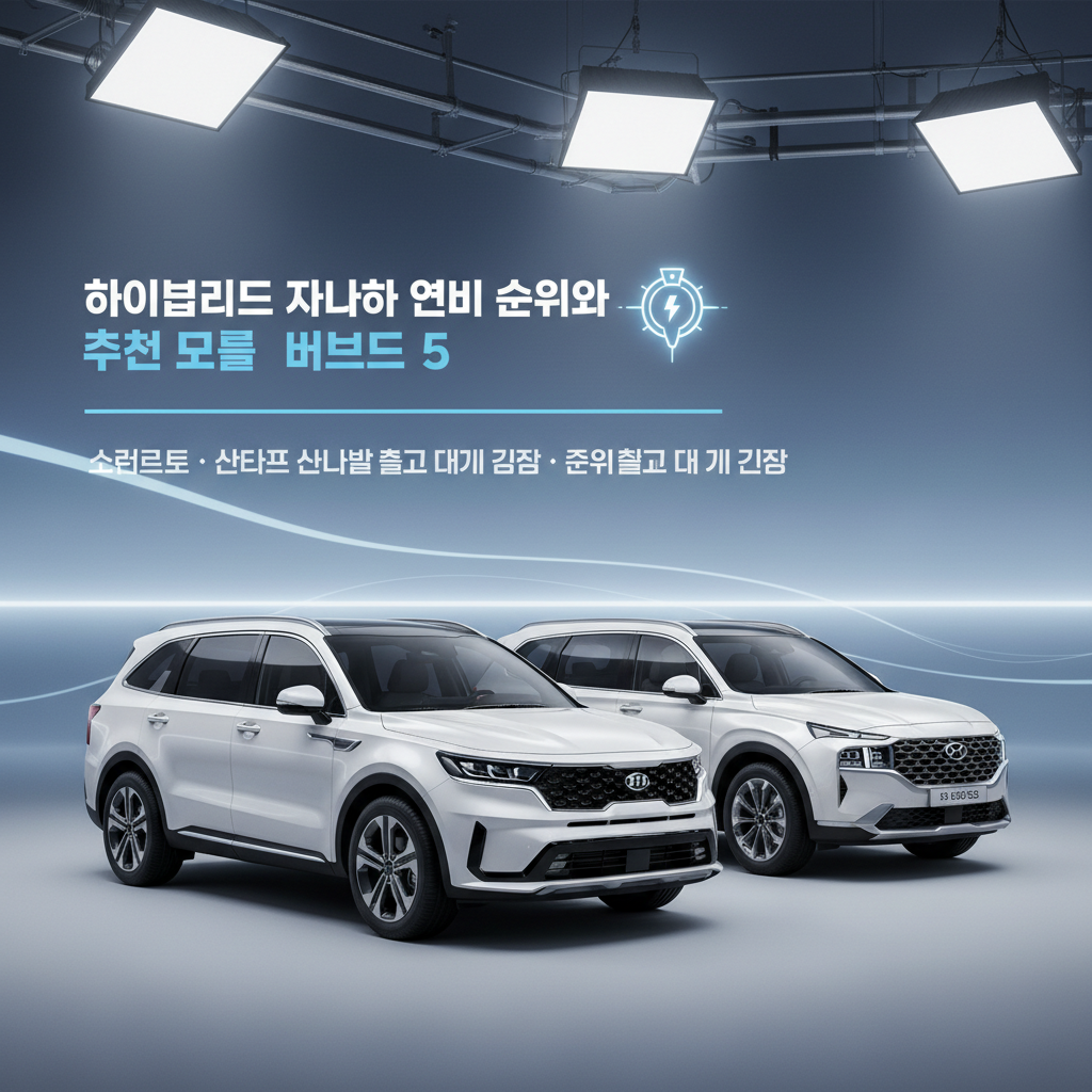 하이브리드 자동차 연비 순위와 추천 모델 베스트 5: 쏘렌토 싼타페 카니발 출고 대기 기간